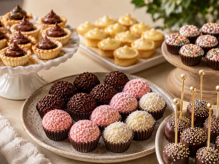 Doces e brigadeiros do buffet infantil em casa em BH