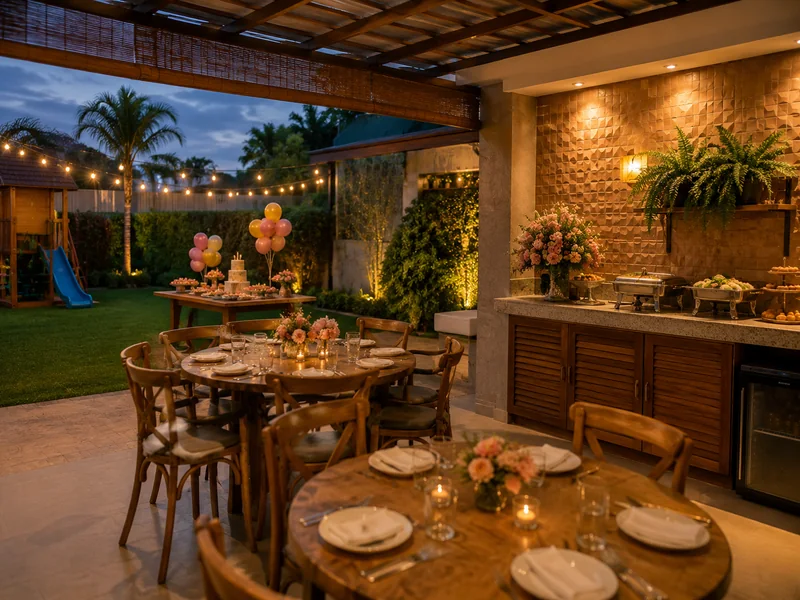 Festa infantil em área gourmet em Belo Horizonte