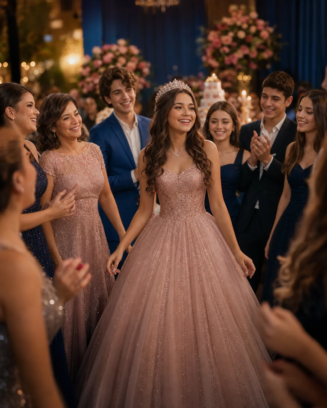 Debutante em festa de 15 anos em Belo Horizonte com buffet elegante