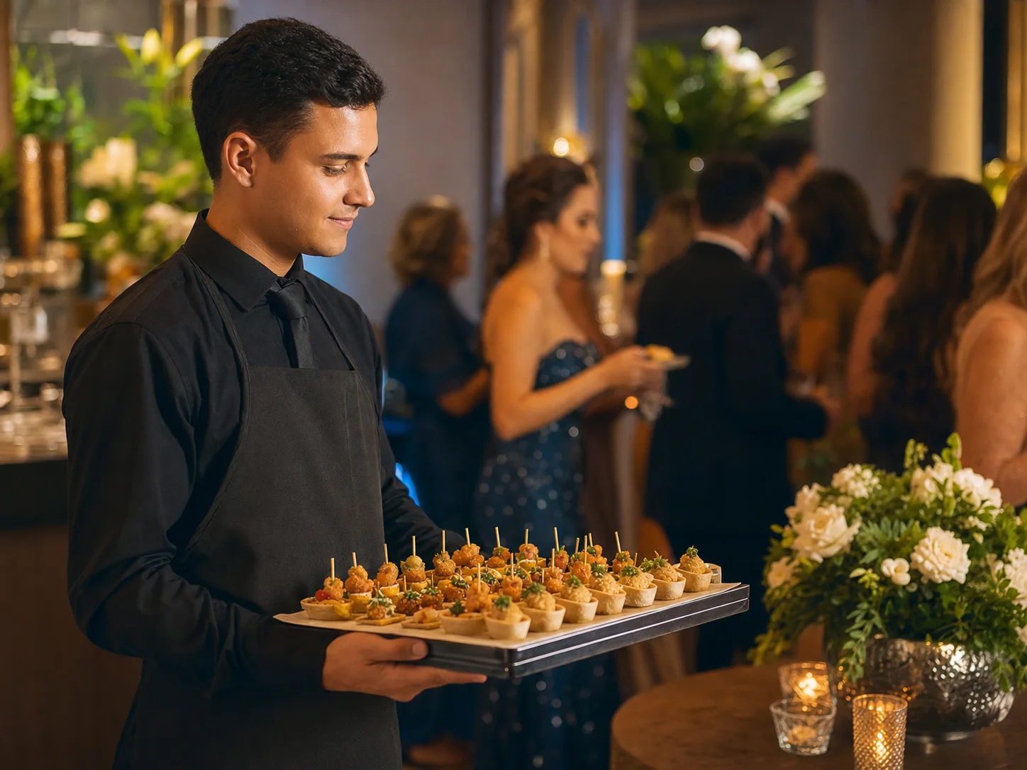 Coquetel para festa de 15 anos em Belo Horizonte com finger foods elegantes