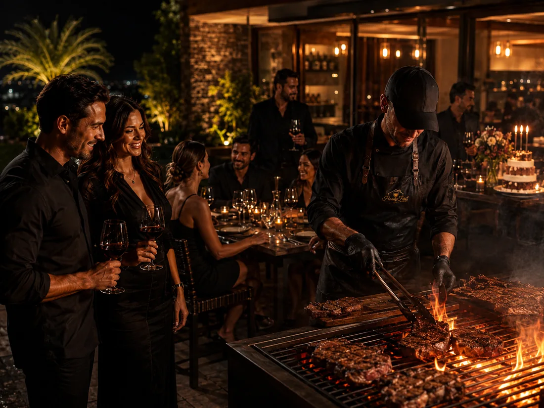 Aniversário adulto com experiência Fire BBQ em Belo Horizonte