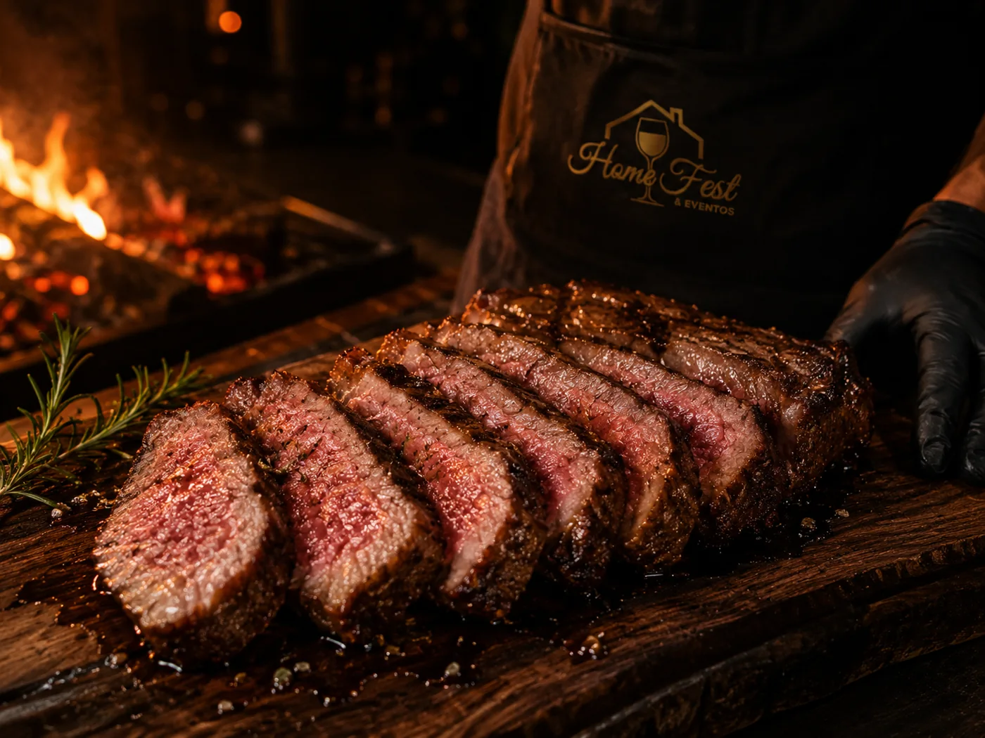 Corte premium na brasa para chamada final de Fire BBQ em BH